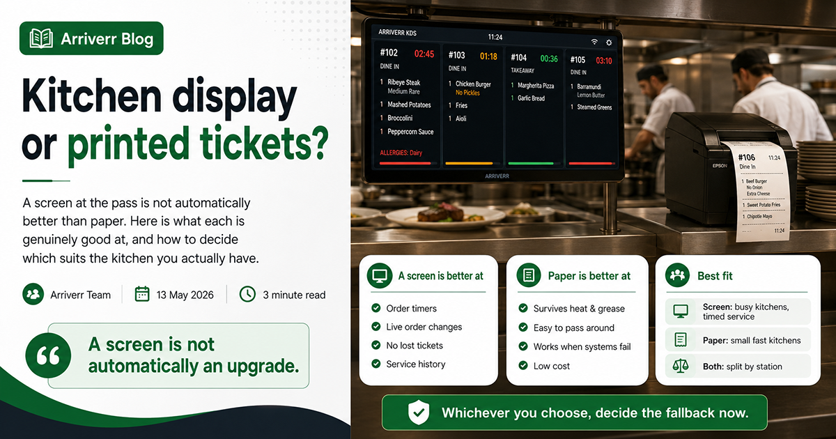 Kitchen display or printed tickets?