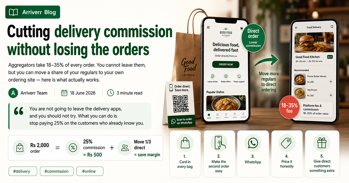 Cutting delivery commission without losing the orders